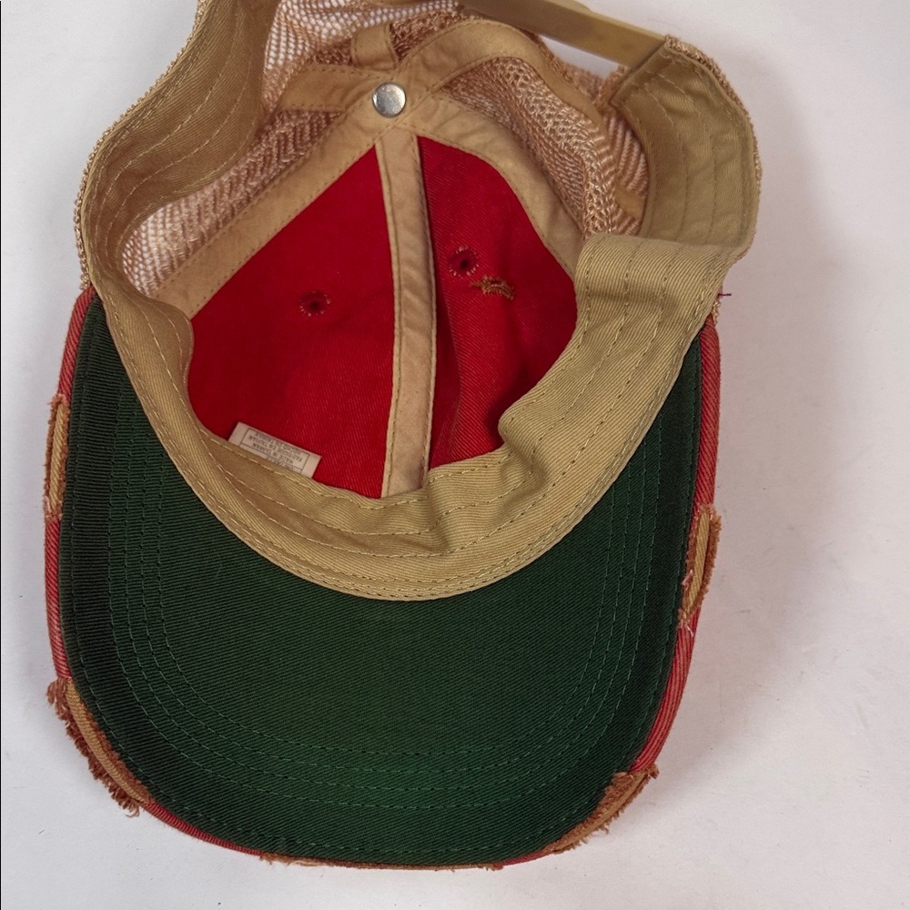 Dance, Pro Studios, red cap, distressed Red Tan Cap with Patch - Picture 5 of 7